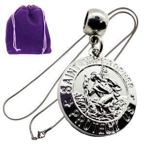 St Christopher Necklace Pendant Jewelry